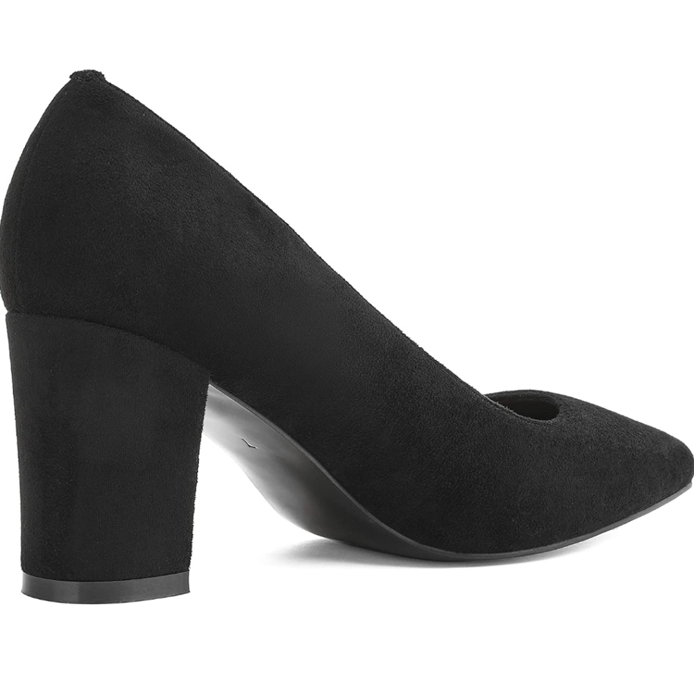 🌌SALE🌌💥BRAND NEW💥Naiyee Black Suede Pumps Size: 8 - Picture 2 of 5